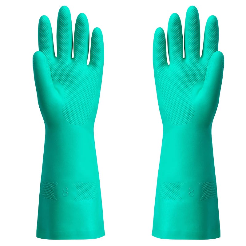 ThxToms Chemical Resistant Nitrile Gloves, Resist Household Acid, Alkali, Solvent and Oil, Latex Rubber Free, 1 Pair Medium - Image 1